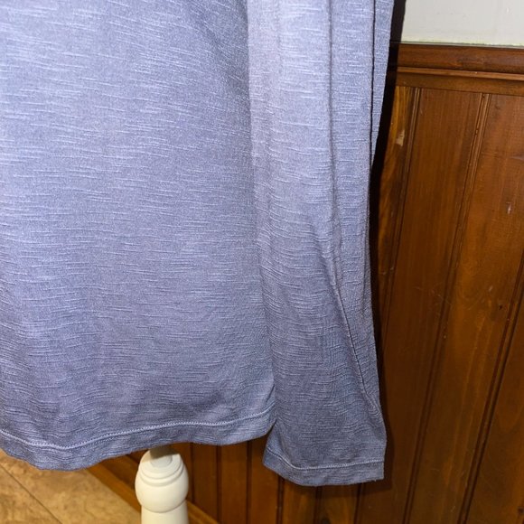 Women's Z by Zella Workout Shirt Gray Slub Knit Cutout Racerback Long Sleeve M - Picture 3 of 5